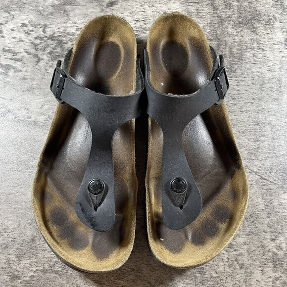 Birkenstock Women's Sandals Gizeh BS Size 8 - Black - Picture 7 of 9